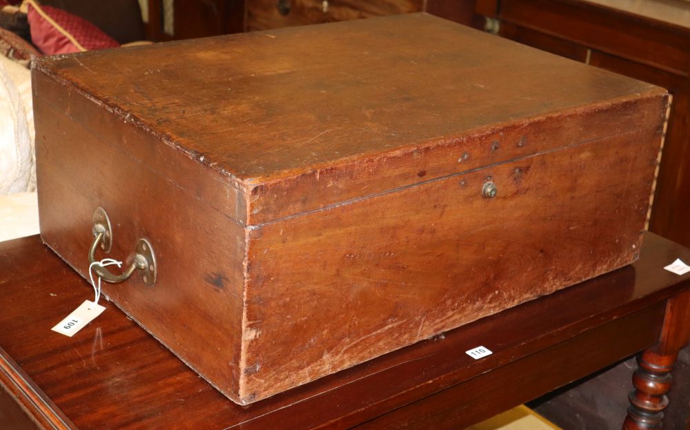 A Victorian mahogany silver chest, W.77cm, D.57cm, H.30cm